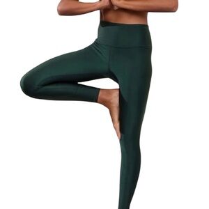 Athleta NEW Women's Elation Sheen Tights 7/8 Length Cypress Green Size Small
